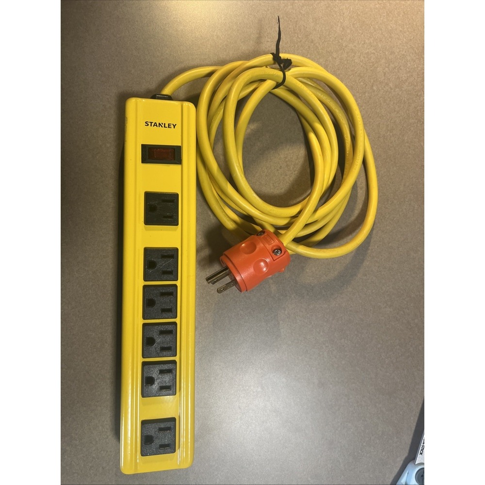Stanley Heavy Duty Multi-Tap Electrical Outlet Industrial Power Strip